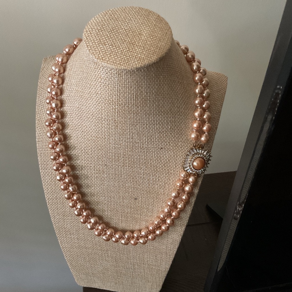 J. Crew Cream and Gold Necklace